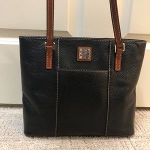 Dooney & Bourke Pebbled Black Leather Small Lexington Tote